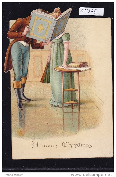 Merry Christmas Hair And Bible Goes Out The Card ; Poem Of E. M. Chettle (verso) (12´975) - Autres & Non Classés