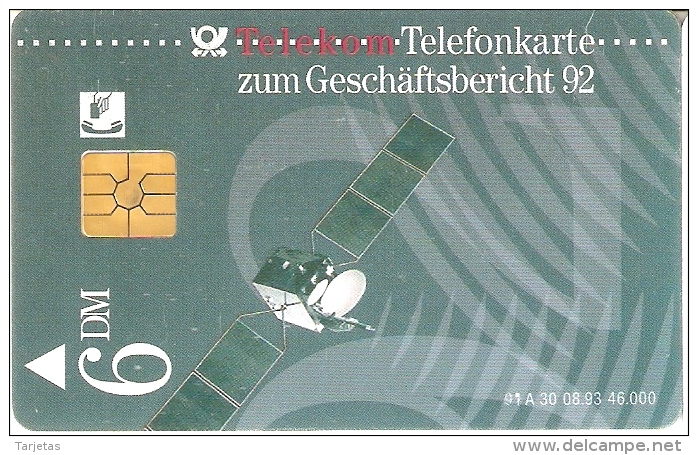 TARJETA DE ALEMANIA DE UN SATELITE  (SATELLITE) NUEVA-MINT - Astronomia