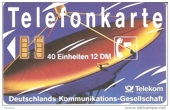 TARJETA DE ALEMANIA DE UNA ANTENA PARABOLICA PARA SATELITES  (SATELLITE) - Astronomy