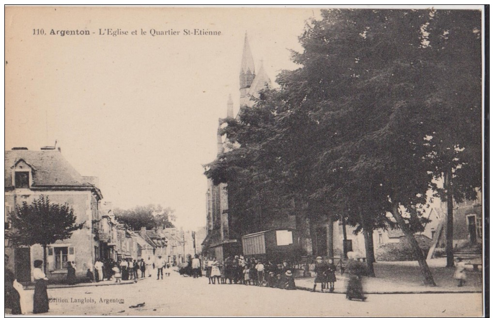 CPA 36 ARGENTON L'EGLISE ET LE QUARTIER  ST ETIENNE - Autres & Non Classés