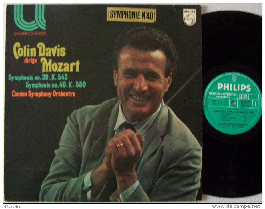 COLIN DAVIS Dirige MOZART LP PHILIPS 6580 029 Symphonie N° 40 En SOL Mineur - Disco, Pop