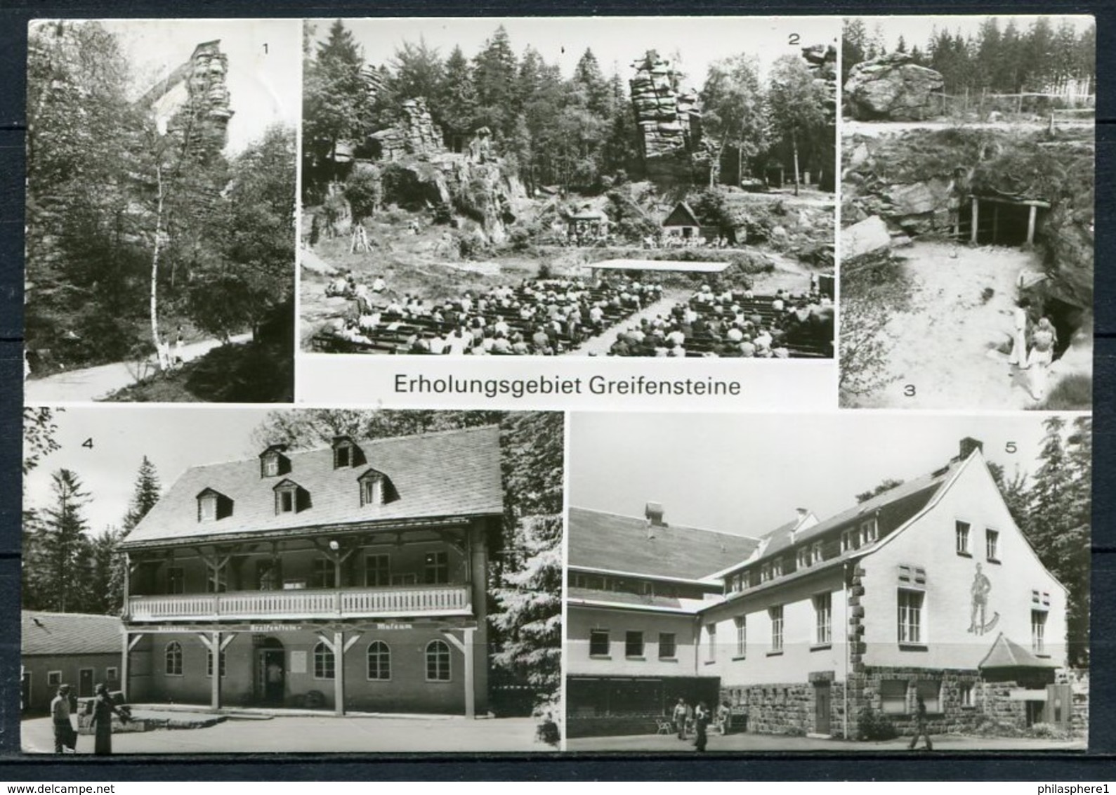 (0874) Erholungsgebiet Greifensteine/ Mehrbildkarte - Gel.  - DDR - Bild Und Heimat - Ehrenfriedersdorf