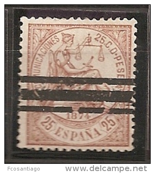 ESPAÑA 1874 - Edifil #147s Barrado - Unused Stamps