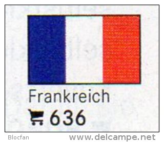 Set 6 Flaggen Frankreich In Farbe 7€ Zur Kennzeichnung Von Büchern,Alben Und Sammlung Firma LINDNER #636 Flags Of FRANCE - Lots De Plusieurs Livres