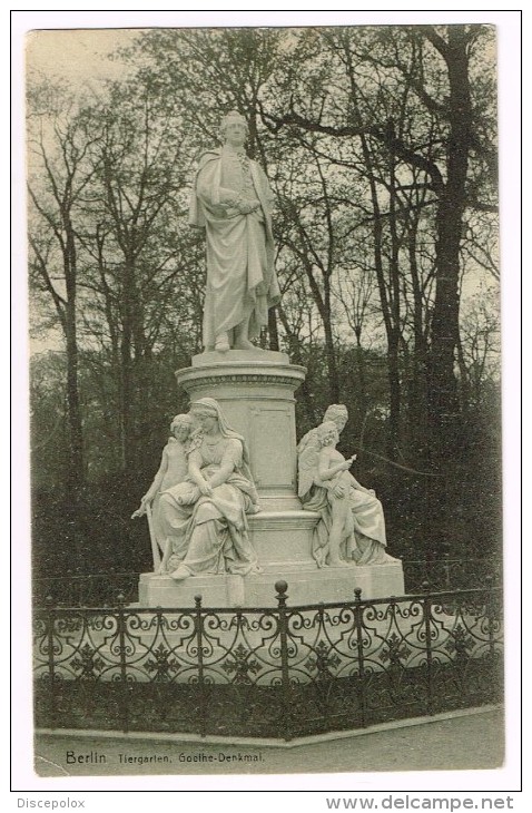 I1874 Berlin - Tiergarten - Goethe Denkmal / Non Viaggiata - Tiergarten