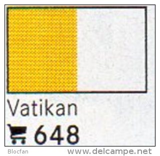 Set 6 Flaggen Vatikan In Farbe 7€ Zur Kennzeichnung Von Bücher,Alben Und Sammlungen Firma LINDNER #648 Flags Of VATICANO - Pictures