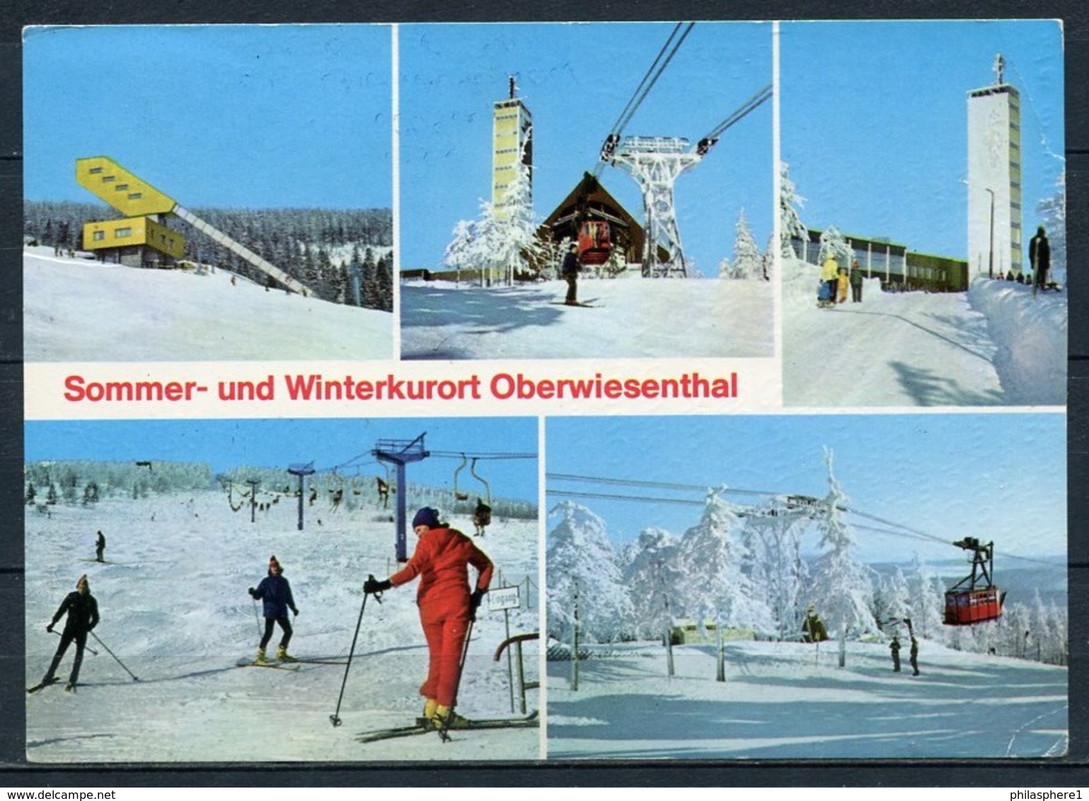 (0930) Oberwiesenthal/ Winter/ Mehrbildkarte - Gel. 1985 - DDR - Bild Und Heimat - Oberwiesenthal