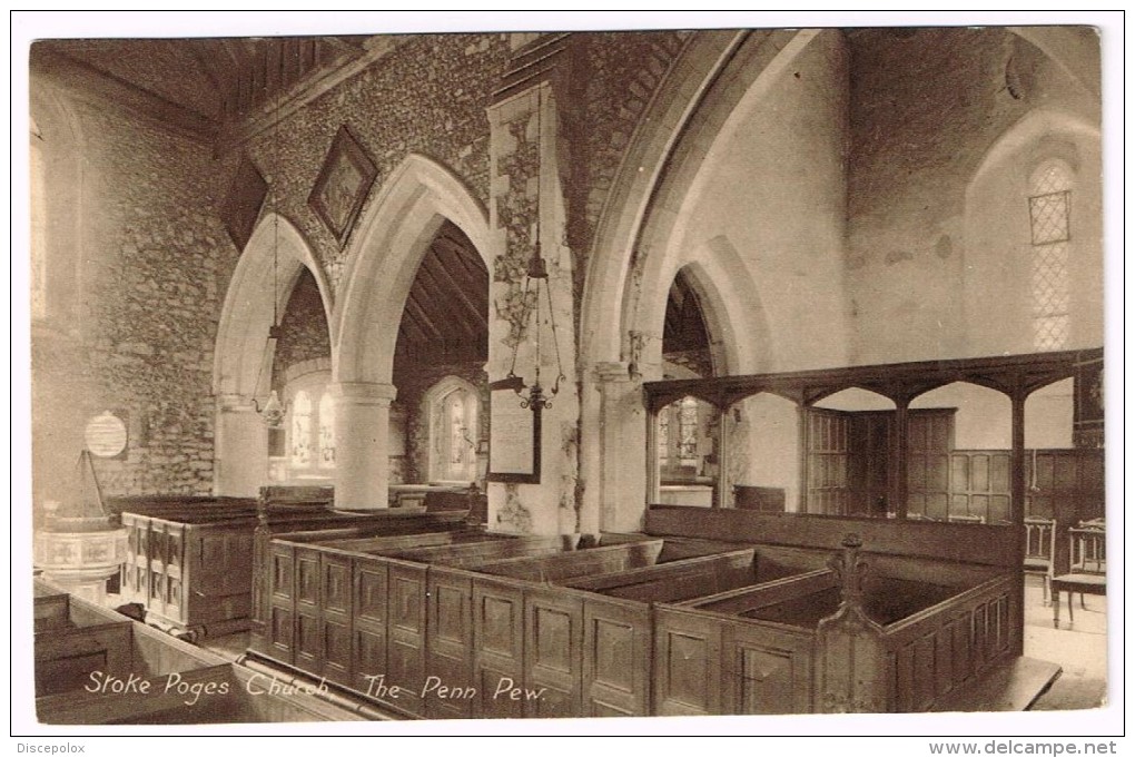 I1881 Stoke - Poges Church - The Penn Pew / Non Viaggiata - Buckinghamshire