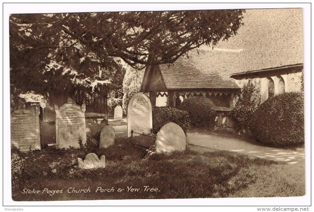 I1882 Stoke - Poges Church - Porch & Yew Tree / Non Viaggiata - Buckinghamshire