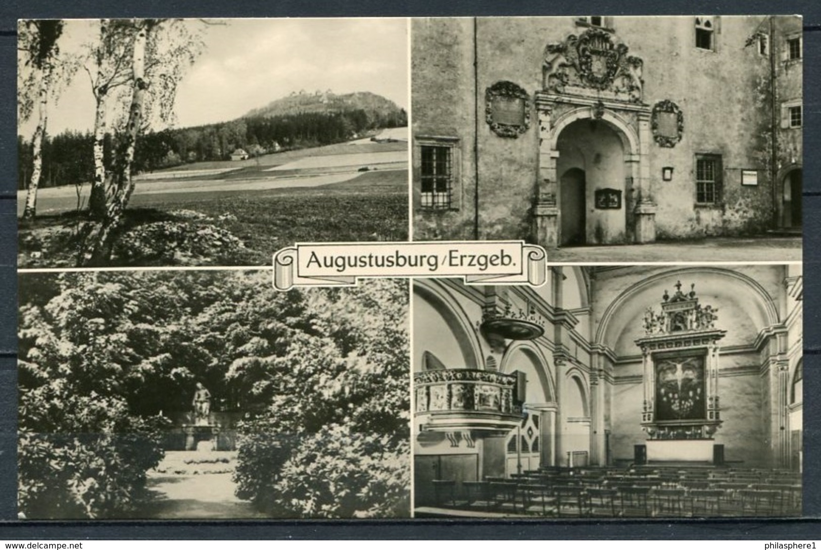 (0985) Augustusburg / Erzgeb. / Mehrbildkarte - Gel. 1967 - DDR - A 1843  K  5/60  VEB Volkskunstverl. Reichenbach - Augustusburg