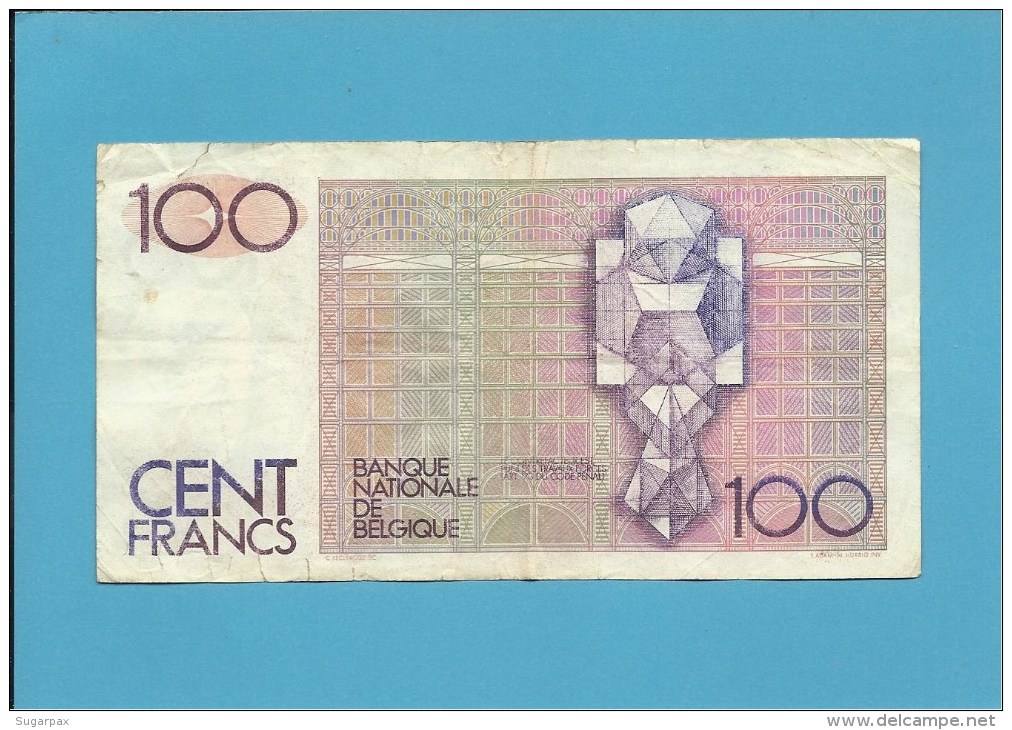 BELGIUM - 100 FRANCS - ND ( 1978 - 81 ) - P 140 - Sign. ( 3 - 9 ) Only On FACE - HENDRIK BEYAERT - BELGIE BELGIQUE - 100 Francos