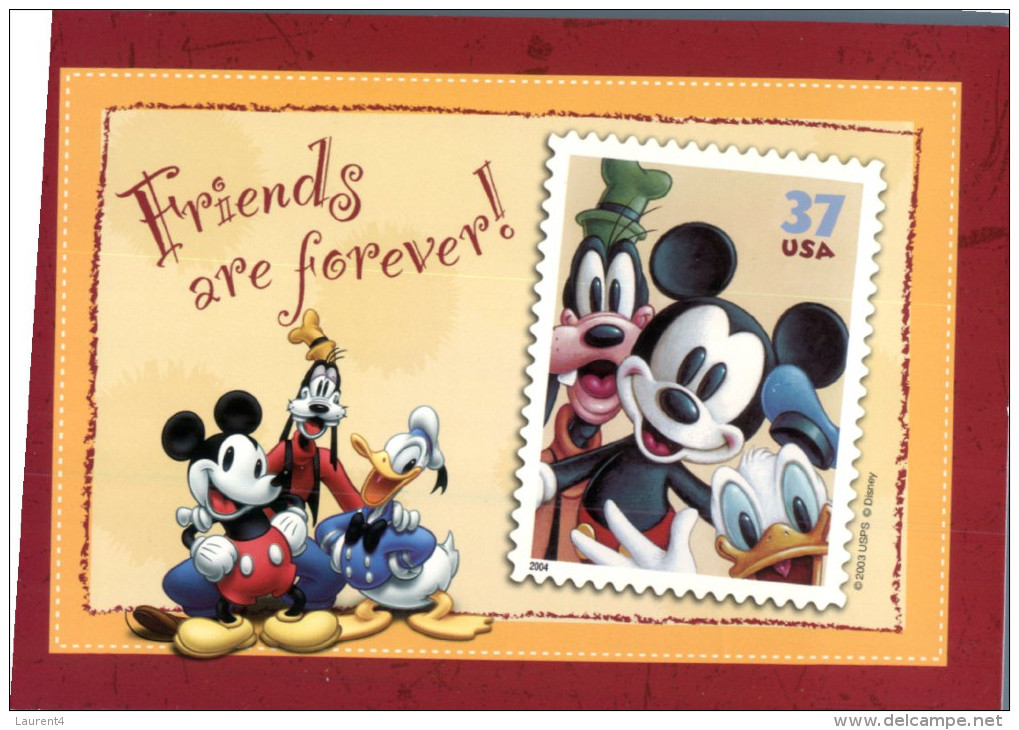 (321) Disney - Mickey, Pluto And Donald On US Stamp - Disneyworld