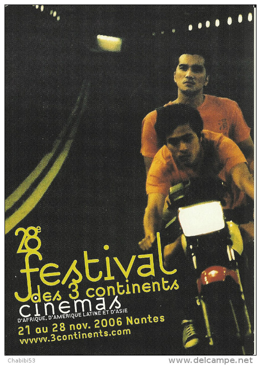 28e FESTIVAL DES  CONTINENTS - Cinémas D'Afrique, D'Amérique Latine Et D'Asie - 21 Eu 28 Novembre 2006 - Nantes - Affiches Sur Carte