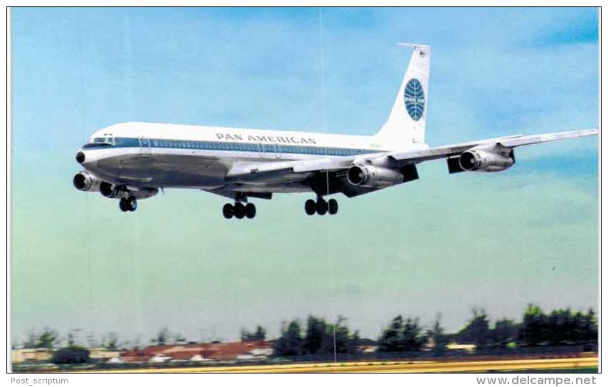 Thème -  Avion - Aviationcards 12 - Pan American Airways Boeing 707 - Format 8.5*13.5  Cm - - 1946-....: Moderne