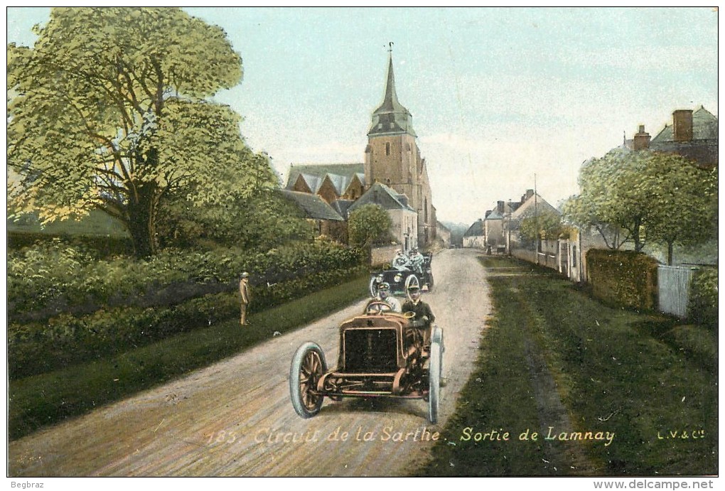 CIRCUIT  DE LA SARTHE     SORTIE DE LAMNAY   AUTOMOBILE - Luche Pringe