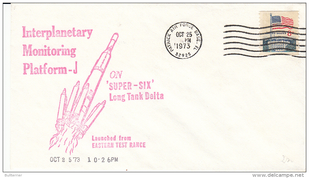 SPACE - USA -1973 - INTERPLANETARY MONITORING PLATFORM  COVER WITH PATRICK  POSTMARK - Autres & Non Classés