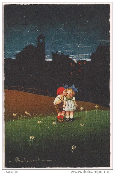 Illustrateur E. Colombo - Enfants Amoureux Au Printemps [4541] - Colombo, E.