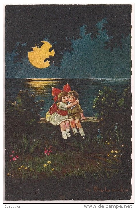 Illustrateur E. Colombo - Enfants Amoureux En Été [4542] - Colombo, E.