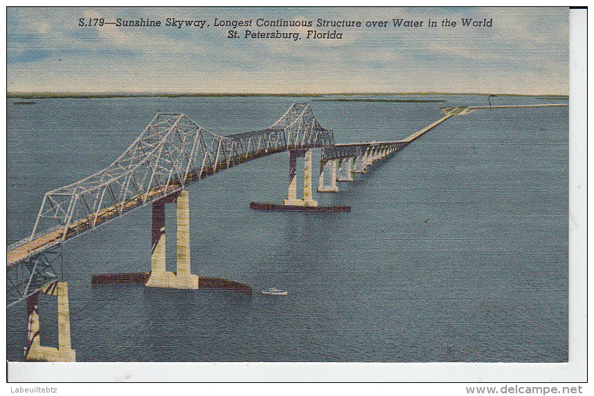 Sunshine Skyway Longest Continuous Structure Over Water In The World ST PETERSBURG Florida Architecture  PRIX FIXE - St Petersburg