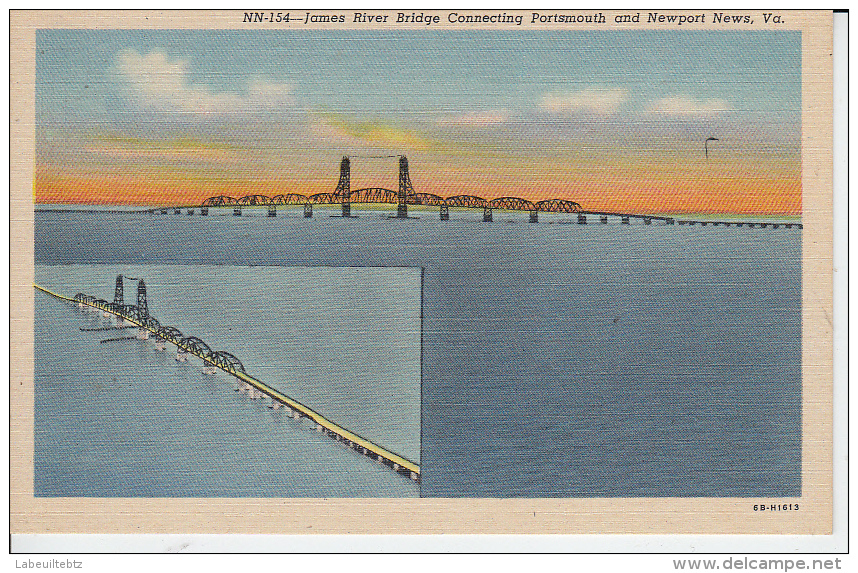 James River Brodge Connecting Portsmouth And Newport News  ( Architecture  PRIX FIXE - Portsmouth