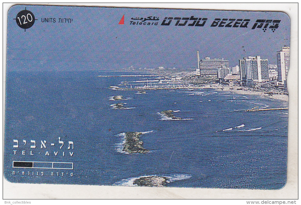 Israel Old Phonecard - 120 Units - BZ 205 - Puzzle - Tel Aviv - Panorama - Left - Israel