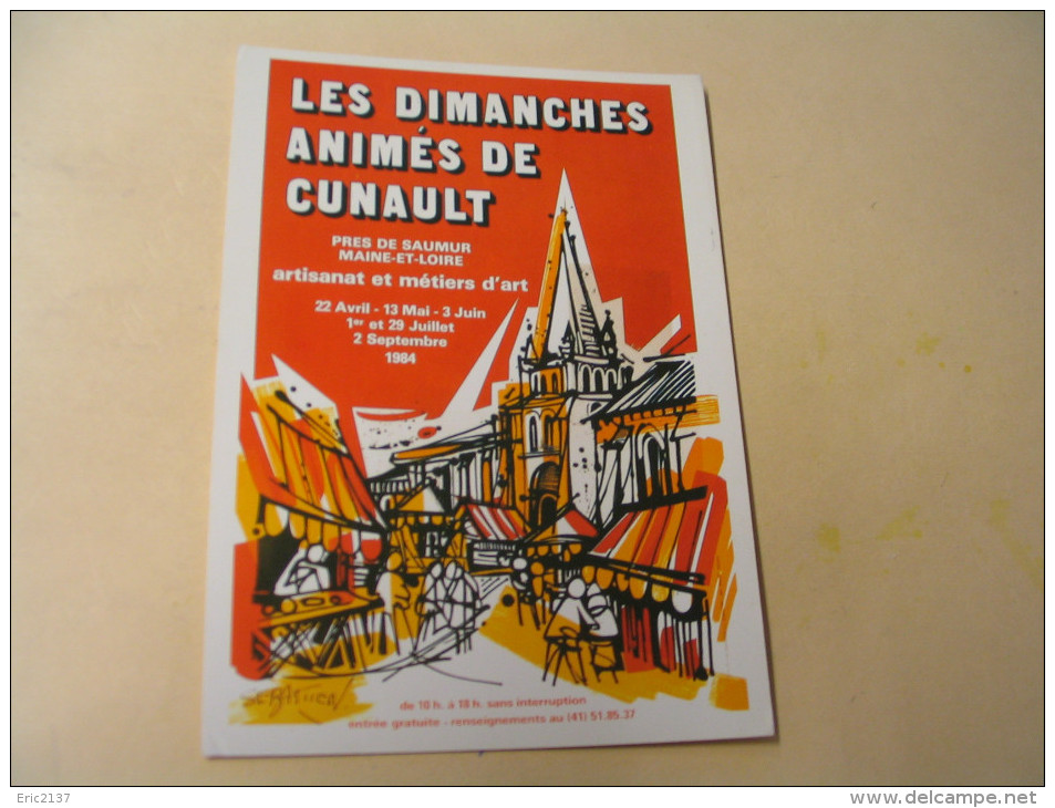 LES DIMANCHES ANIMES DE CUNAULT...PRES DE SAUMUR... - Other & Unclassified