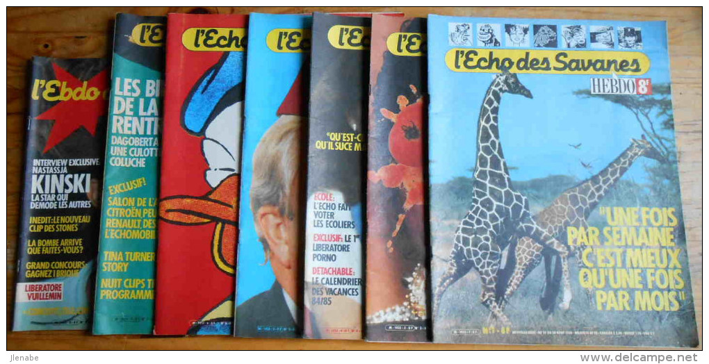 ECHO DES SAVANES ( L') Lot Des 7ers NuméroS Des Années 80 - Lotti E Stock Libri