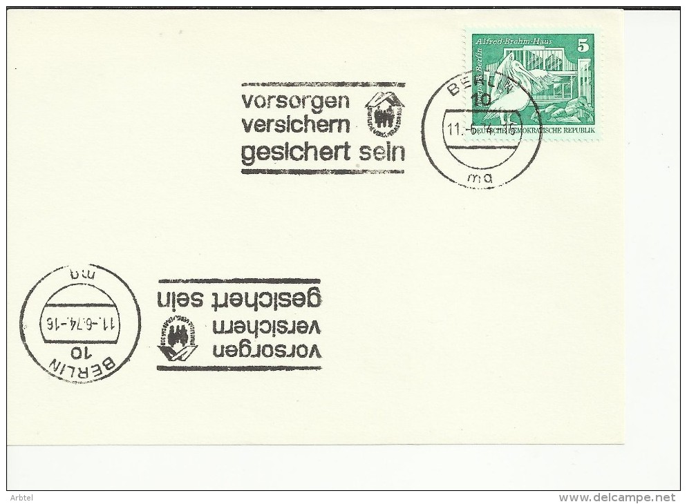 ALEMANIA DDR BERLIN VORSORGEN - Other & Unclassified