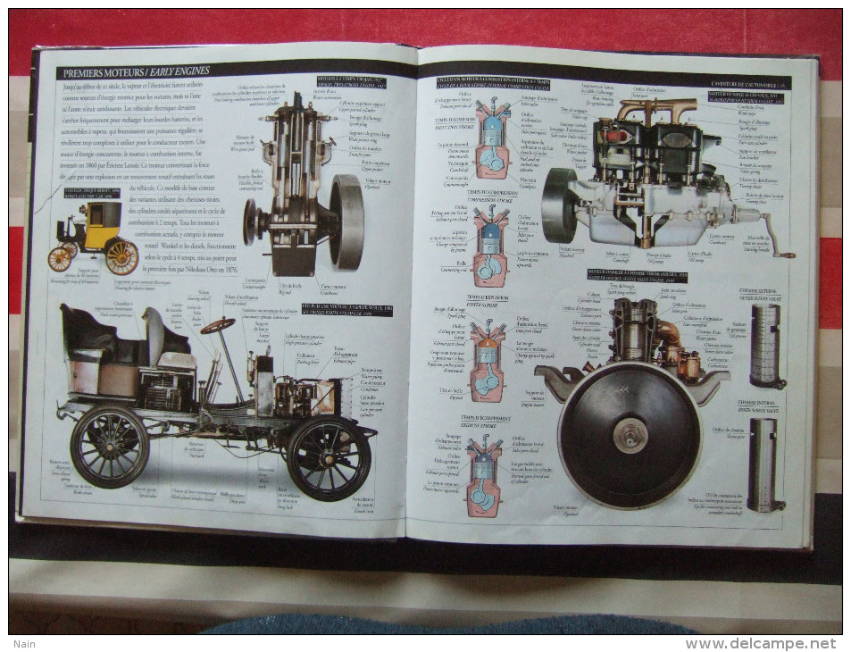 L' AVENTURE DE L' AUTOMOBILE - ENCYCLOPEDIE VISUELLE BILINGUE ( FRANÇAIS - ANGLAIS ) - - Auto