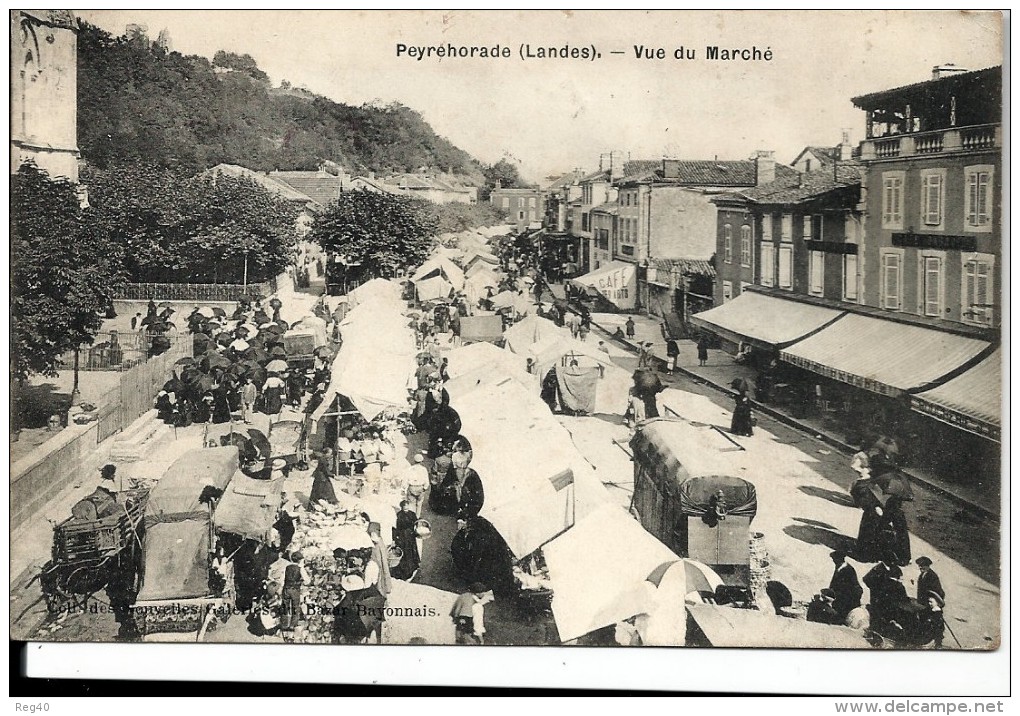 D40 - PEYREHORADE  -  Vue Du Marché    (Belle Animation) - Peyrehorade