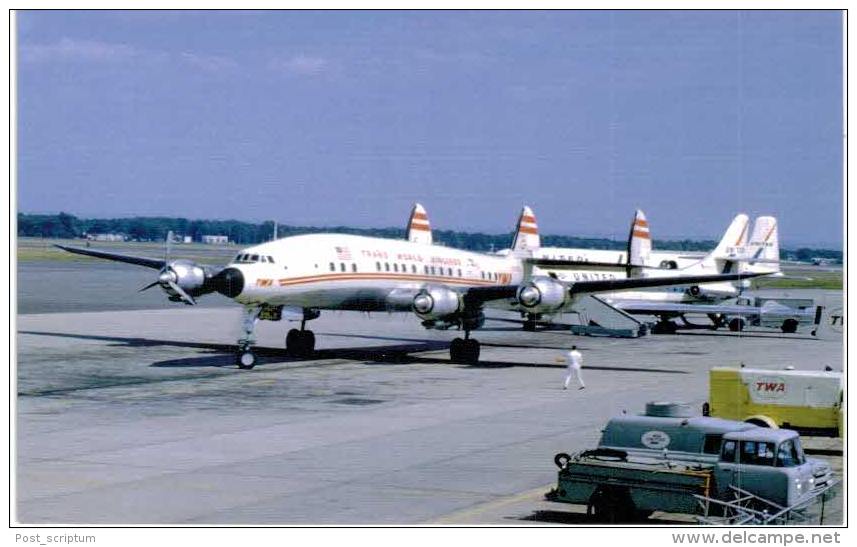 Thème -  Avion - Aviation Postcards 203 -  TWA Constellation In 1955 - Format 8.5*13.5  Cm - - 1946-....: Moderne