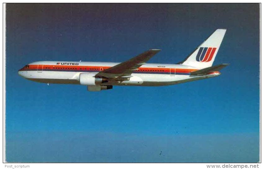 Thème -  Avion - Aviation World - United Airlines - Boeing 767 - Format 8.5*13.5  Cm - 1946-....: Moderne