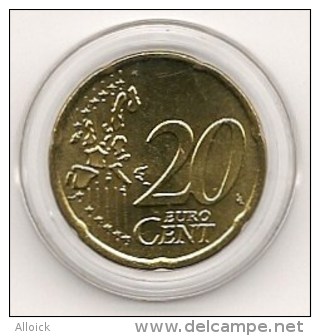 20 Centimes - 20 Cent - 20cts  Grèce 2002 UNC Pièce Neuve Sous Capsule !  Sans Lettre ! - Griekenland