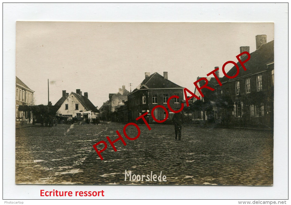 MOORSLEDE-Place-Carte Photo Allemande-Guerre14-18-1WK -BELGIQUE-59-BELGIEN-Flander N- - Moorslede