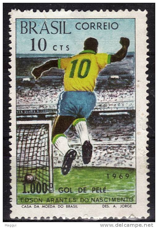 BRESIL    N° 914 * *   1000e But De Pele 1969     Football  Soccer Fussball - Ongebruikt