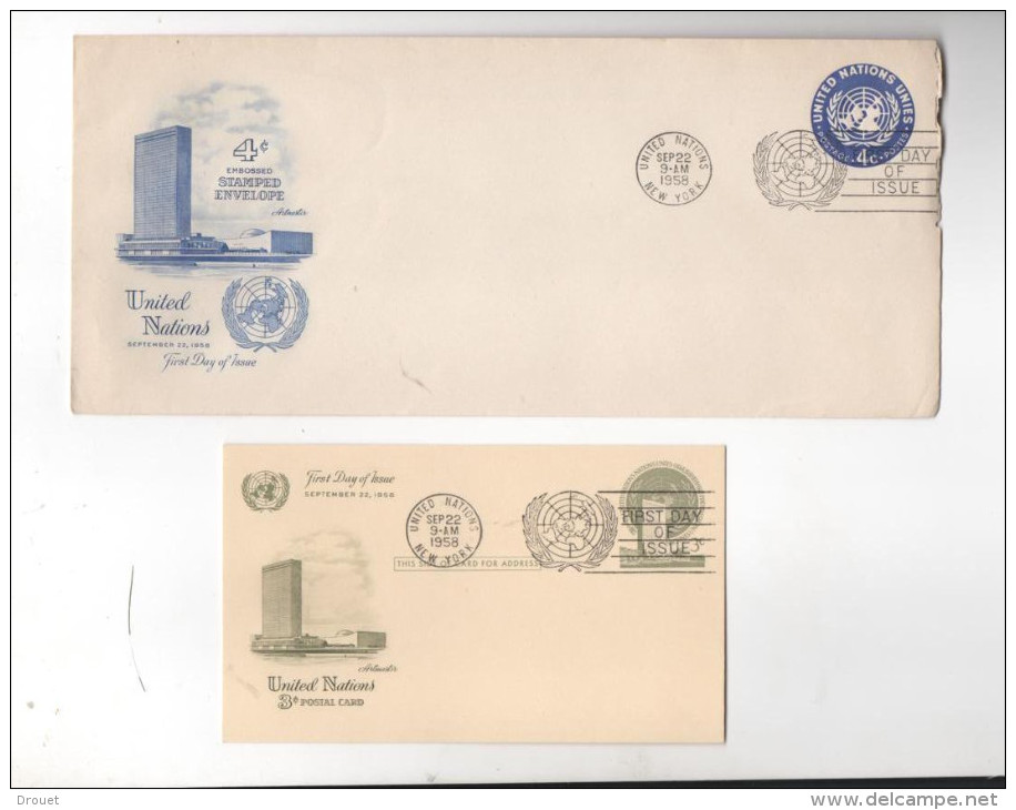 UNITED NATIONS - ETATS UNIS - LOT DE 15 ENVELOPPES ET CARTES ILUSTREES  DE 1958 A 1977 - Sonstige & Ohne Zuordnung