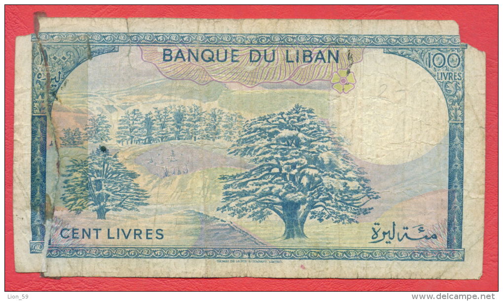 B151 / 100 LIVRES - BANQUE DU LIBAN - Liban Libanon Lebanon  - Banknotes Banknoten Billets Banconote - Liban