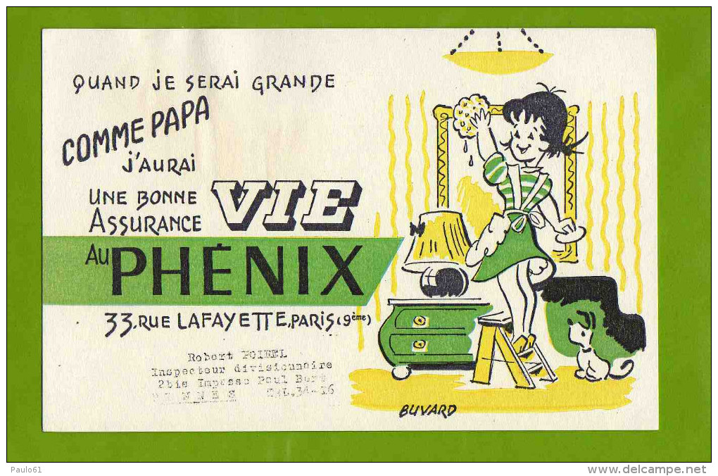 BUVARD :Bonne Assurance PHENIX  La Menagere - Bank En Verzekering
