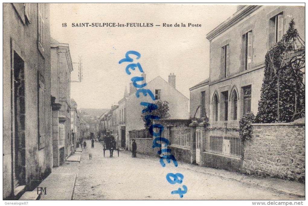 87 - SAINT SULPICE LES FEUILLES - ST SULPICE LES FEUILLES-  RUE DE LA POSTE - Saint Sulpice Les Feuilles