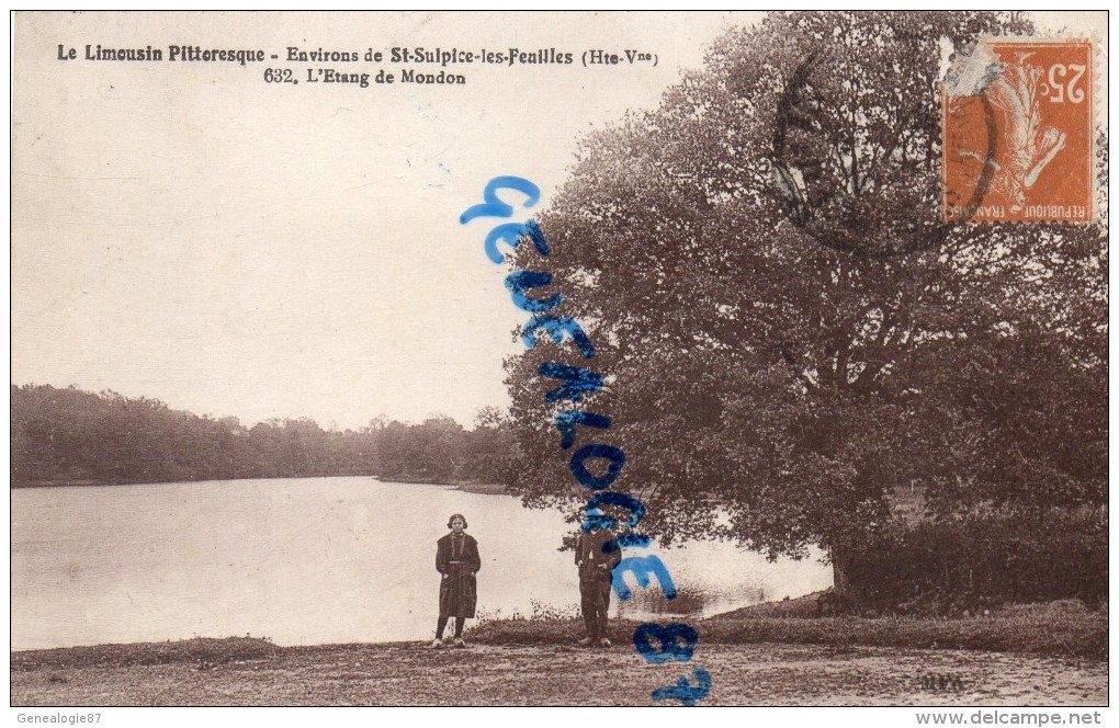 87 - SAINT SULPICE LES FEUILLES - ST SULPICE LES FEUILLES-  L' ETANG DE MONDON - Saint Sulpice Les Feuilles