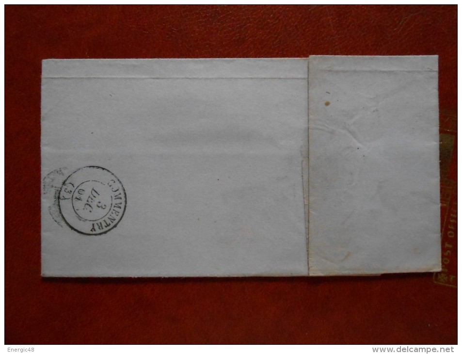 LL.24_lettre De Montbelliard Tardif!  ;variété Sur N°14 ;voir Verso! - 1849-1876: Période Classique