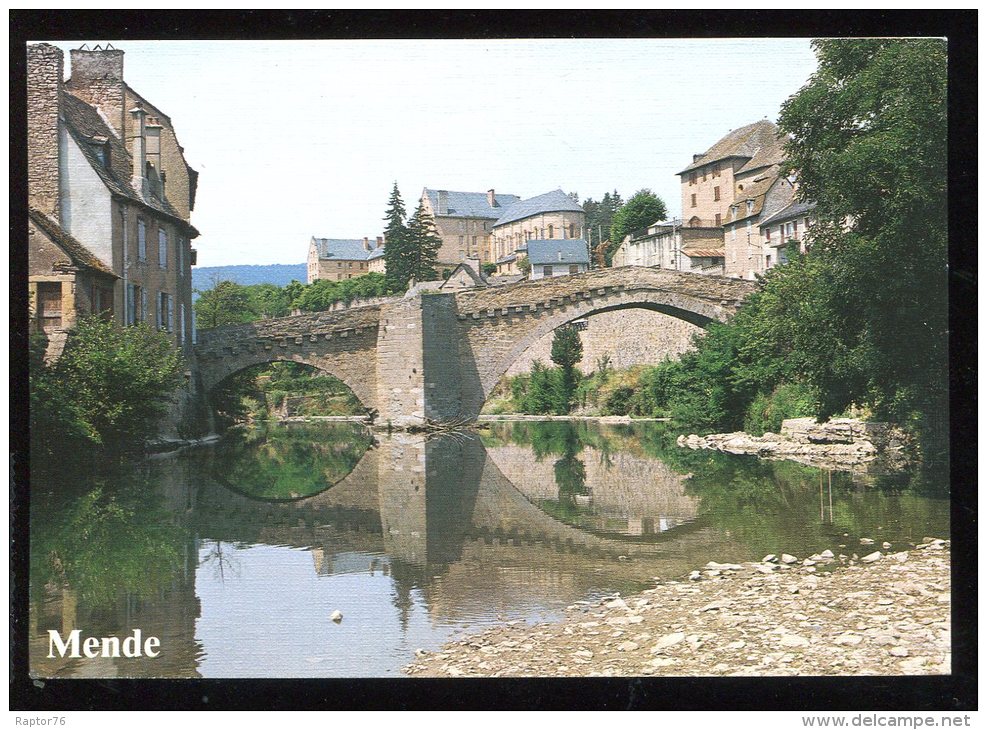 CPM  48 Mende Le Pont Notre Dame Au Dessus Du Lot ( Toilée ) - Mende