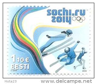 ESTONIA  - Sochi 2014 OLIMPIC  GAMES In Russia Eiskunstlauf + Skiing STAMP MNH - Winter 2014: Sochi