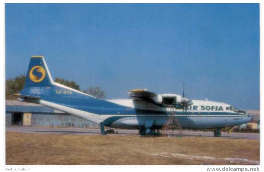 Thème -  Avion - OKC A100 - Air Sofia - AN 12B - Sofia 1992 -  Format 8.5*13.5  Cm - - 1946-....: Moderne