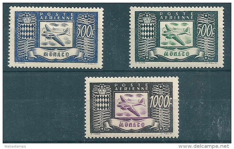 Monaco 1946 Air SG 326abc (High Values) MNH - Poste Aérienne