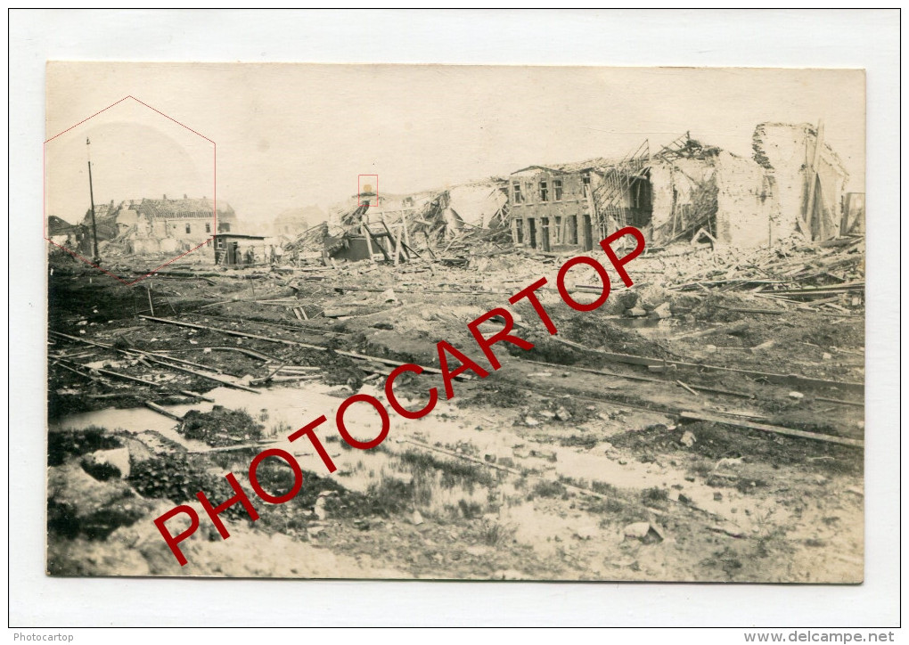 GARE Detruite-COMINES-KOMEN-!? -Carte Photo Allemande-Guerre14-18-1WK -BELGIQUE-BELGIEN-Flandern-59- - Komen-Waasten