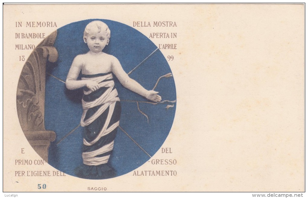 In Memoria Della Mostra Di Bambole E Igiene Dell Allattamento 1899 -Saggio-  Cartolina Numerata - Esposizioni
