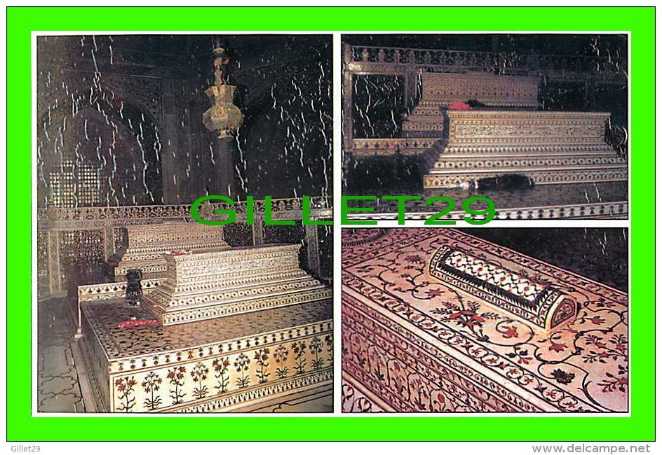 NEW DELHI, INDIA - DIFERENT VIEWS OF CENOTAPHS OF EMPEROR SHAH JAHAN &amp; MUMTAJ MAHAL - AJOOBA CARDS - - Inde