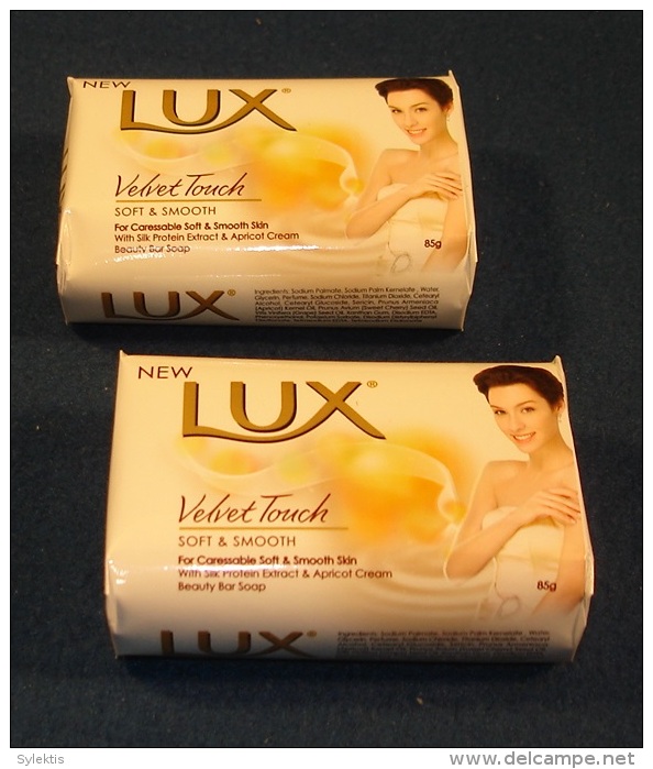 AROMATIC LUX BEAUTY BATH SOAPS BARS 85gr VELVET TOUCH X2 NEW - Other & Unclassified