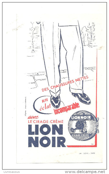 Buvard Des Chaussures Nettes, Un éclat Imcomparable Avec Le Cirage-Crème LION NOIR - Chaussures